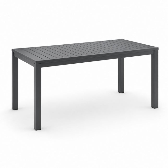 Tavolo da giardino rettangolare antracite in alluminio 150 x 90 x 75 cm