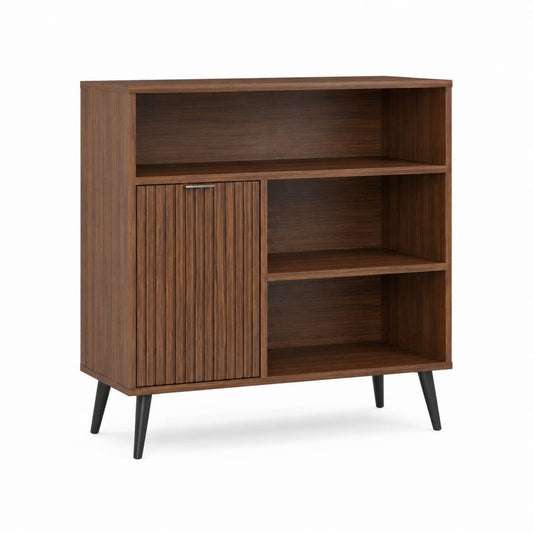 Credenza da sala da pranzo marrone in pannello truciolare laminato 80 x 40 x 100 cm
